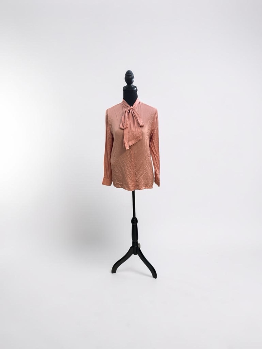 Gucci Uniform Pink Tie-Neck Long-Sleeve Blouse